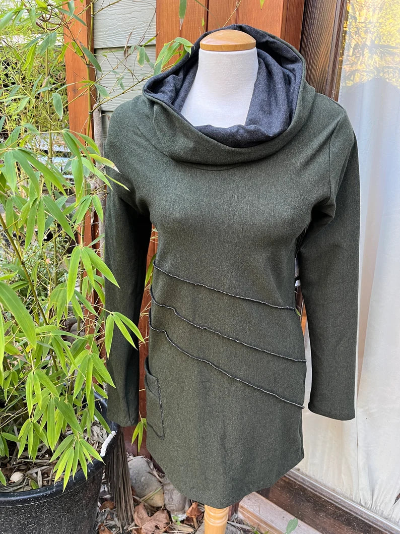 Elixir Tunic with Cowl Hood & Pocket