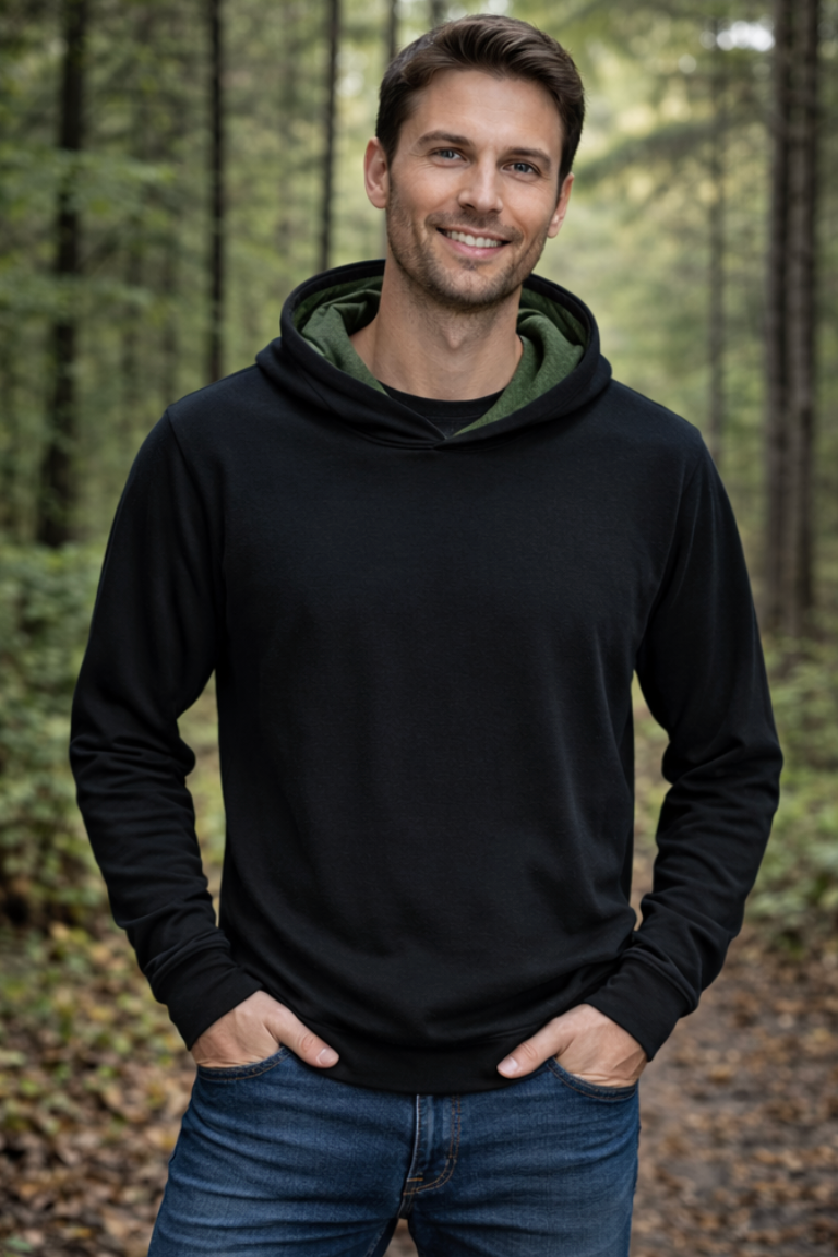 Mens' Hoodie ~ 100% Merino Wool