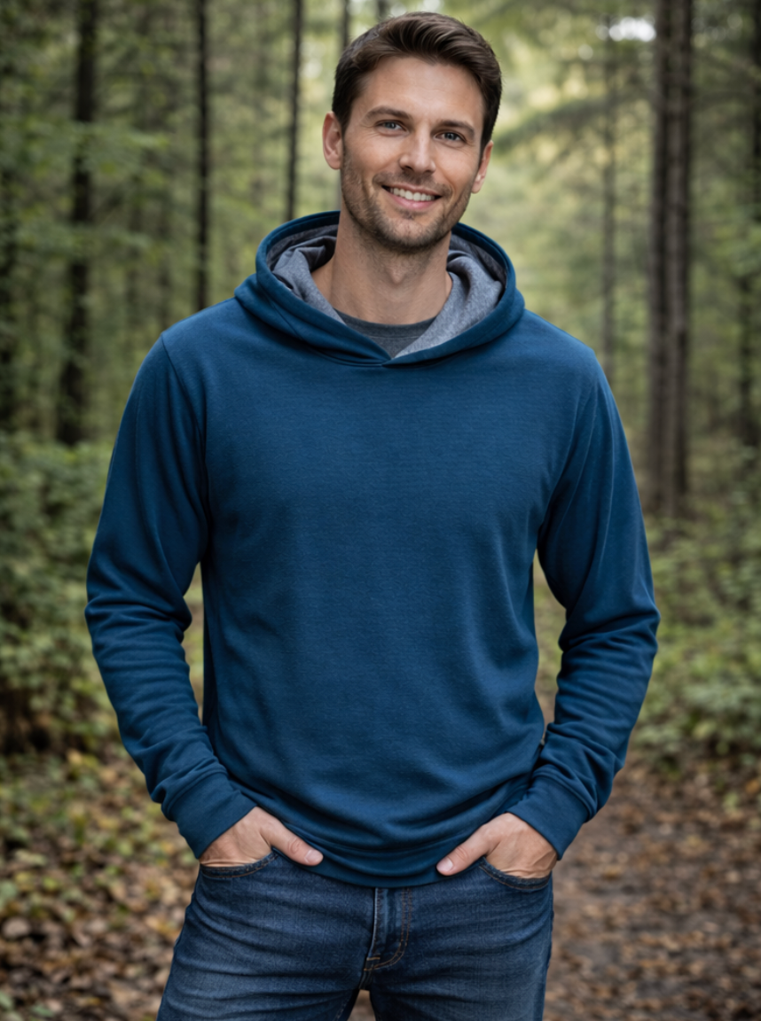 Mens' Hoodie ~ 100% Merino Wool