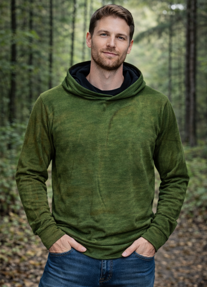 Mens' Hoodie ~ 100% Merino Wool