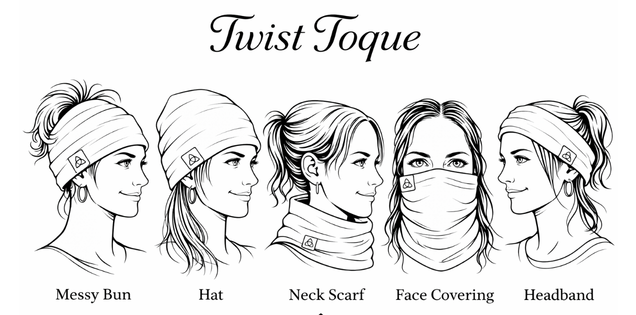 Twist Toque ~ 100% Merino Wool ~ Solid Colours