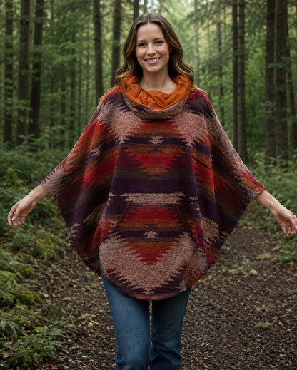 Poncho ~ Coastal Print