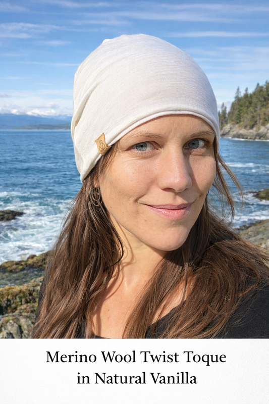 Twist Toque ~ 100% Merino Wool ~ Solid Colours